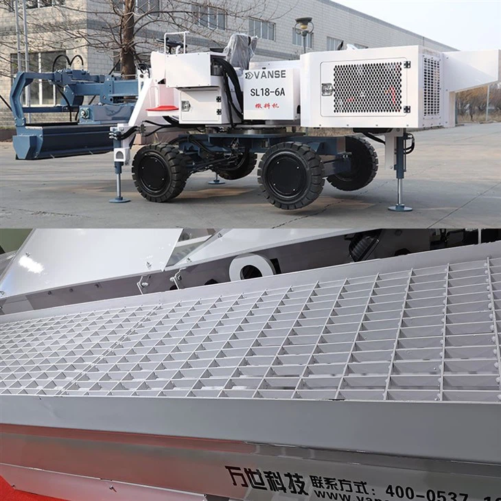 VANSE SL18-6A Superior Spreading Accuracy 34.6KW 6m Telescopic Arm Concrete Topping Spreader With Inlet Hopper Brushes